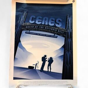 NASA Ceres Queen of the Asteroid Belt Art Poster (18x24)